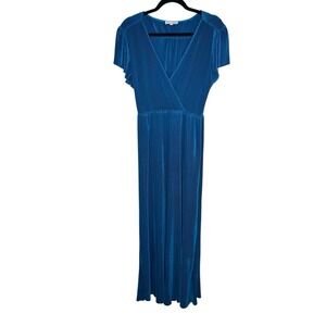 Baltic Born Athena Pleated Maxi Dress M Medium  Deep Teal Wedding Bridesmaids